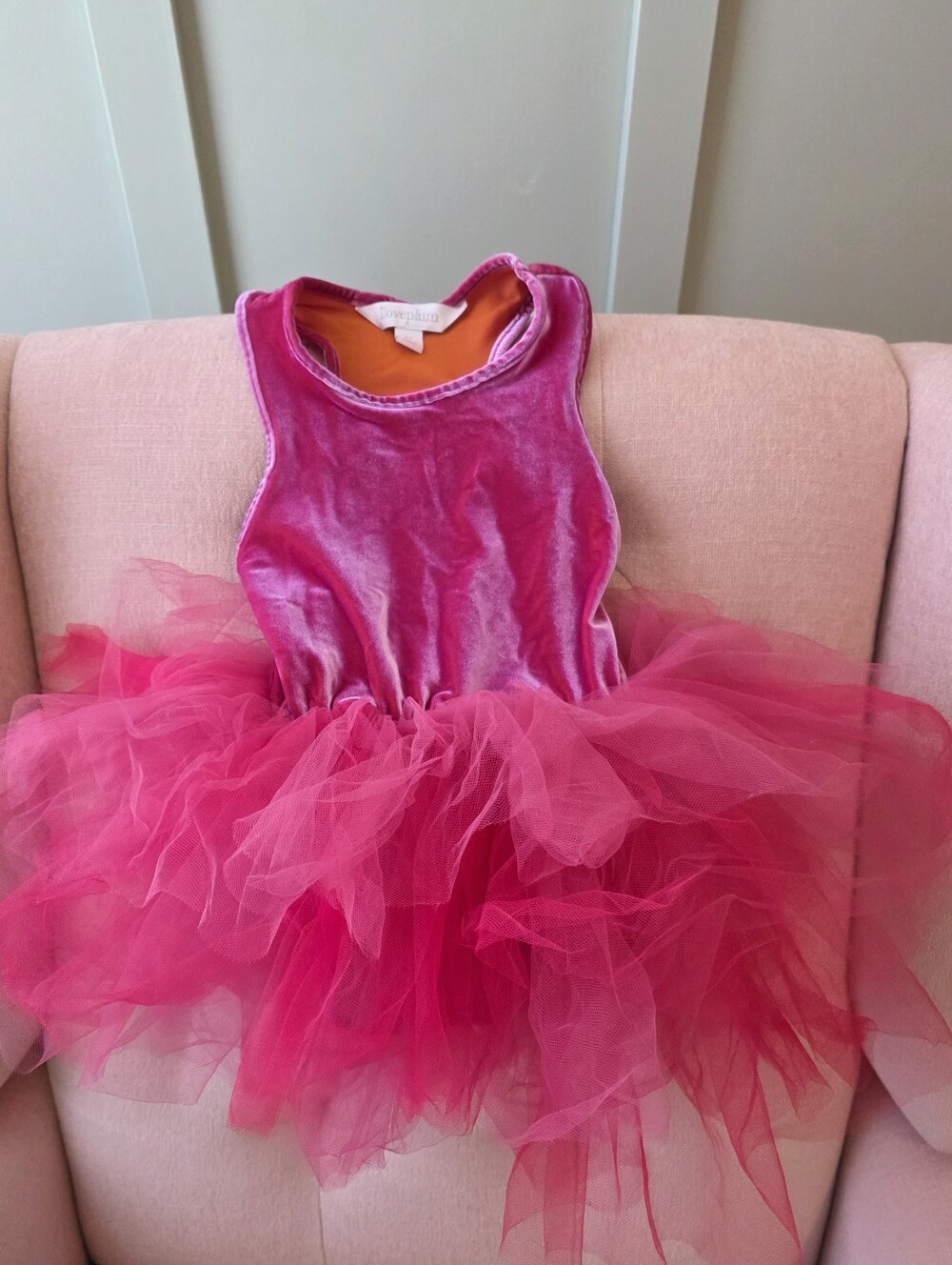 Iloveplum 4 4y Or 4t Hot Pink Velvet Tutu Leotard Dress I Love Plum
